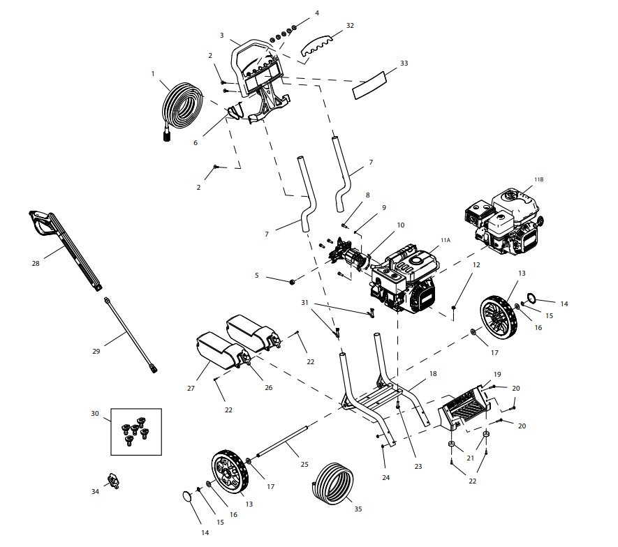 generac 0059910 Power Washer repair Parts